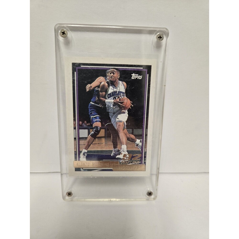 1992-93 Alonzo Mourning Topps Gold RC Rookie Card #393 Graded NM Mint+